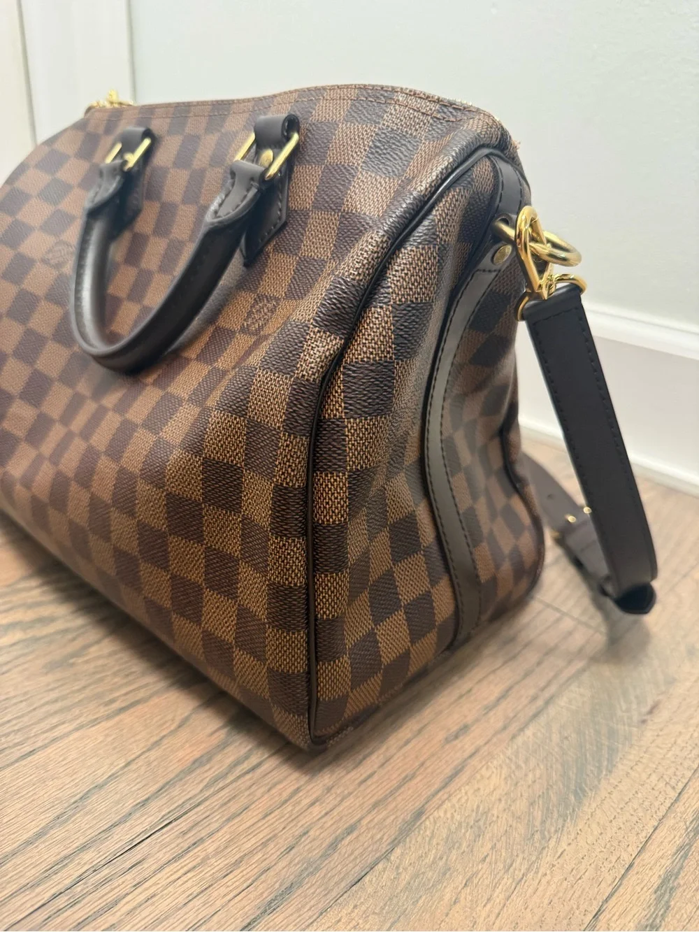 Authentic Louis Vuitton Damier Ebene Checkered Speedy 30 bundle